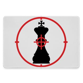 Tactical Checkmate King Target - Large Gaming Mouse Mat - grey - Front