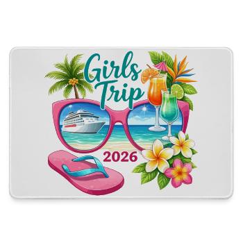Girls Trip 2026 Cruise Vacation - Large Gaming Mouse Mat - grey - Front