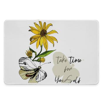 Tournesol et Papillon - Grand tapis de souris gamer - bruyère - Devant