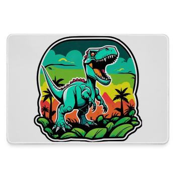T-Rex Tropical Néon - Grand tapis de souris gamer - bruyère - Devant