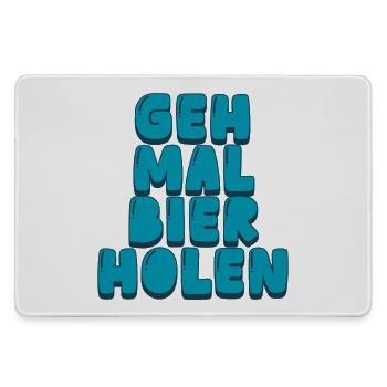 Geh mal Bier holen - Mousepad groß für Gamer - Grau - Vorne