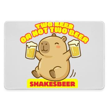 Zwei Bier oder nicht zwei Bier – Shakesbeer – Capybara - Mousepad groß für Gamer - Grau - Vorne