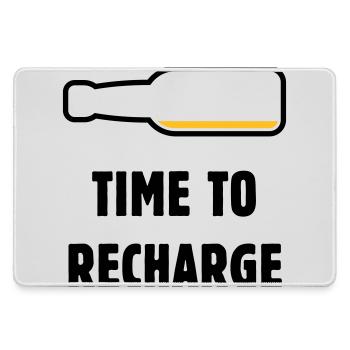 Time To Recharge (Beer / Beer / POS 2C) - Large Gaming Mouse Mat - grey - Front