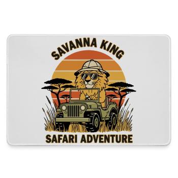 Lion Safari Savanna King Safari Adventure - Large Gaming Mouse Mat - grey - Front