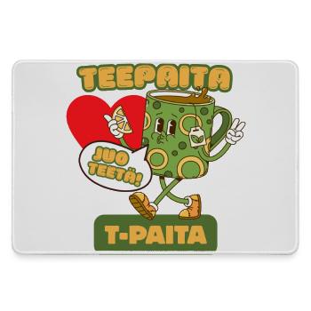 T-Shirt-T-Shirt – Für Teeliebhaber - Mousepad groß für Gamer - Grau - Vorne