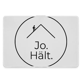 Dachdecker Jo Hält Spruch Badge - Mousepad groß für Gamer - Grau - Vorne