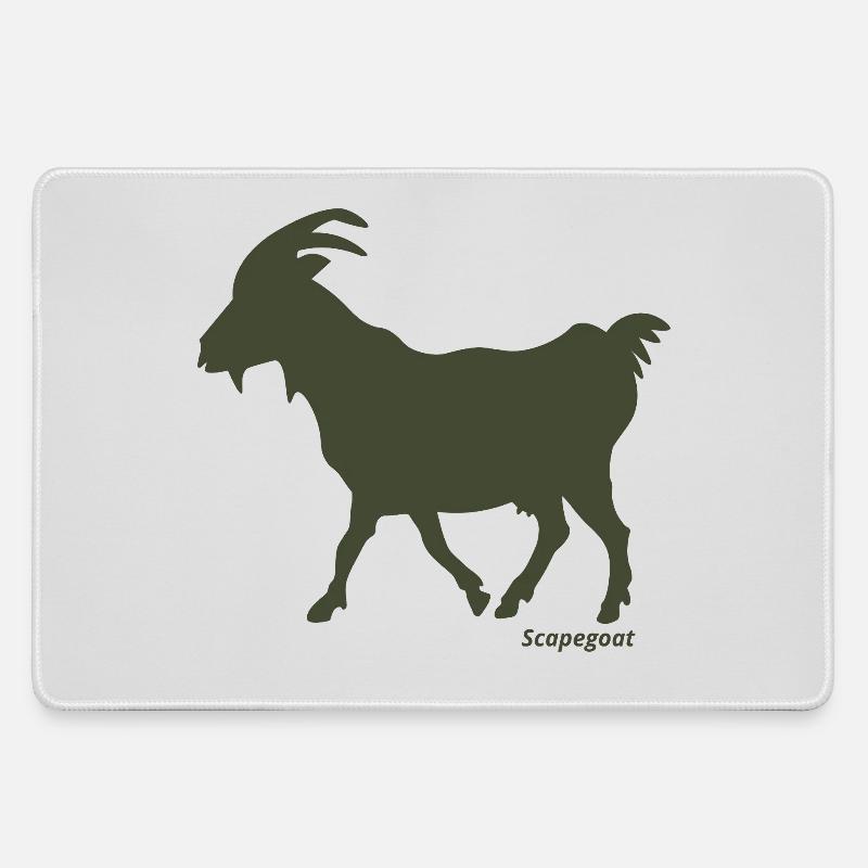Scapegoat goat olive - Large Gaming Mouse Mat - grey