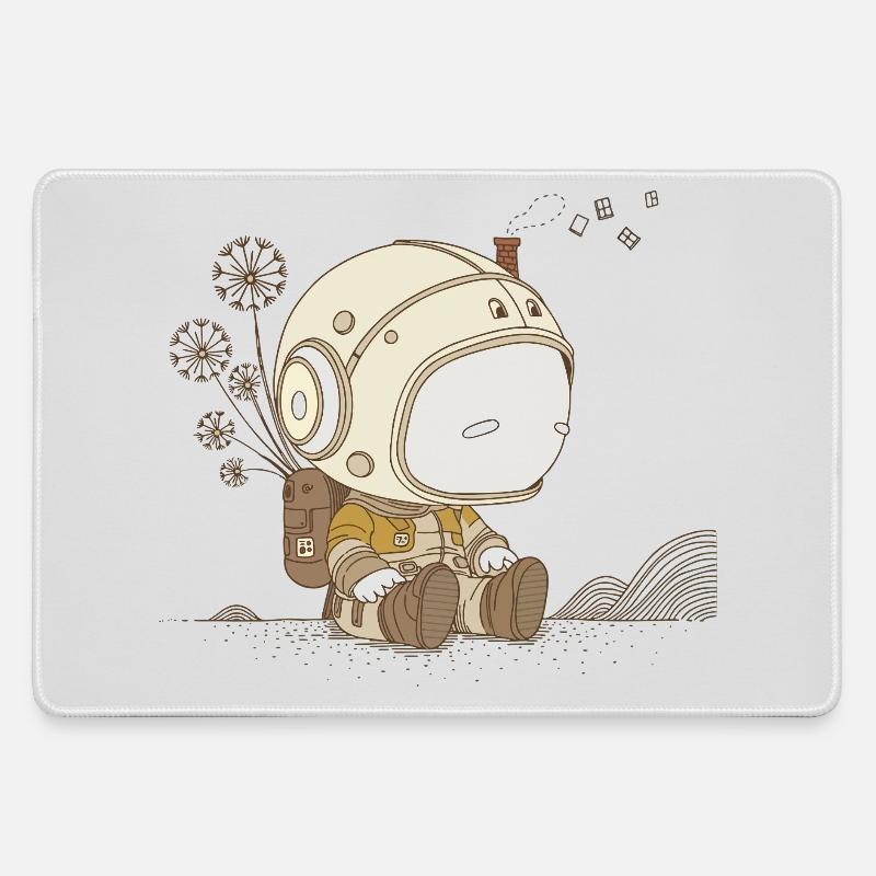 Astro-sad - Large Gaming Mouse Mat - grey