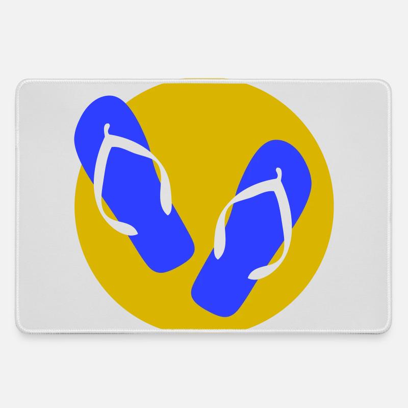 Flip-flop summer feeling - Large Gaming Mouse Mat - grey