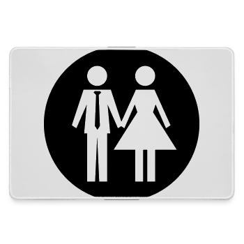 Paar Ehe Couple - Mousepad groß für Gamer - Grau - Vorne
