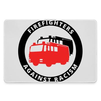Firefighters Against Racism Symbol - Mousepad groß für Gamer - Grau - Vorne