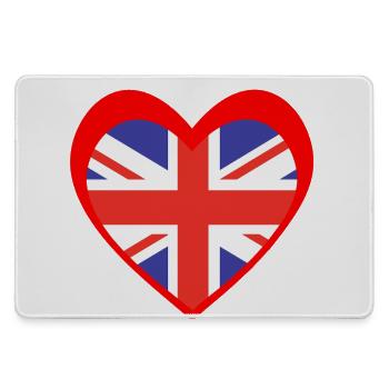 United Kingdom Heart – Love for the UK - Grand tapis de souris gamer - bruyère - Devant