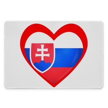 Červené Srdce Slovensko - Mousepad groß für Gamer - Grau - Vorne