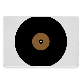 Base de boîte de texte en cercle de disque vinyle - Grand tapis de souris gamer - bruyère - Devant
