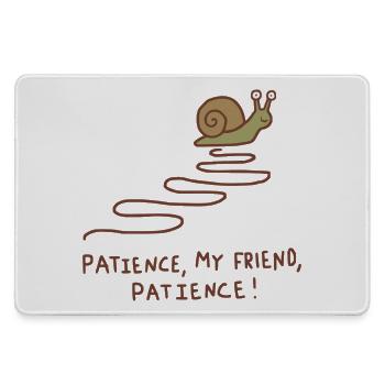 Geduld-Schnecke - Mousepad groß für Gamer - Grau - Vorne