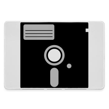 retro floppy disk - Large Gaming Mouse Mat - grey - Front