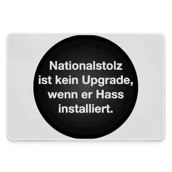 National pride is not an upgrade with hate - Large Gaming Mouse Mat - grey - Front