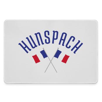 Hunspach Crossed French Flags Emblem - Large Gaming Mouse Mat - grey - Front