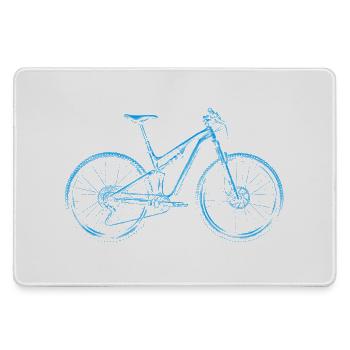 VTT Lineart Blue – Cadeau pour VTT - Grand tapis de souris gamer - bruyère - Devant