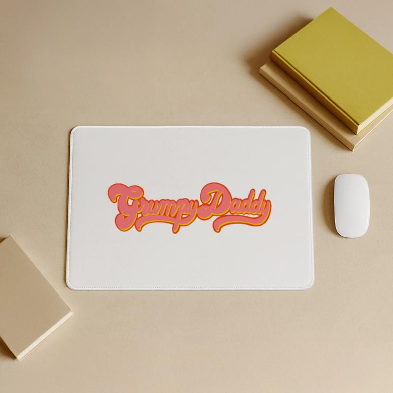 Script rétro de Grumpy Daddy - « Exploitation » en couleur Grand tapis de souris gamer