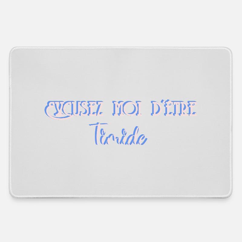 For the shy - Large Gaming Mouse Mat - grey