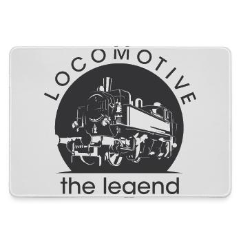 alte Lok Zug Bahn Sächsiche Bahn Symbol Logo - Mousepad groß für Gamer - Grau - Vorne