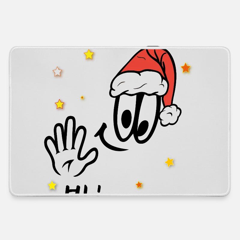 Santa Claus Comic - Large Gaming Mouse Mat - grey