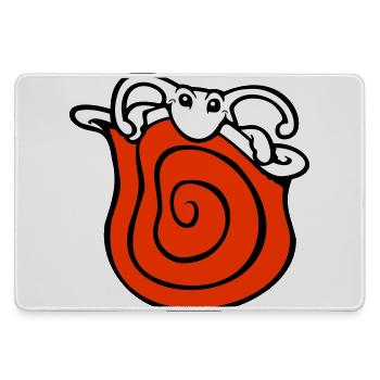 Schneckenhaus Schnecke versteckt süß schüchtern - Mousepad groß für Gamer - Grau - Vorne