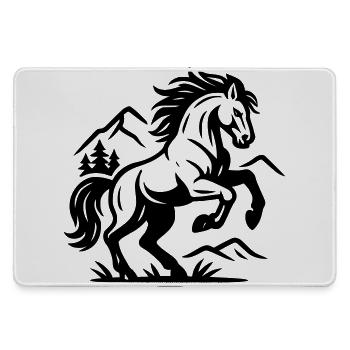 Cheval - Grand tapis de souris gamer - bruyère - Devant