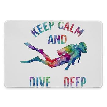Colorful Dive Saying - Large Gaming Mouse Mat - grey - Front