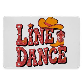 Line Dance Western Flair - Mousepad groß für Gamer - Grau - Vorne