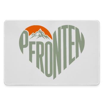 Pfronten Bergherz Panorama - Mousepad groß für Gamer - Grau - Vorne
