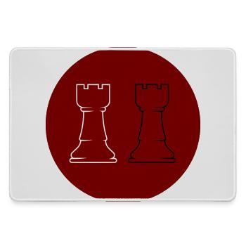 Schach 2Türme - Mousepad groß für Gamer - Grau - Vorne
