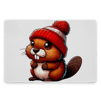 Bieber - Mousepad groß für Gamer - Grau - Vorne