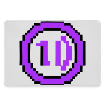 Arcade Münze 10 Jahre Jubiläum - Mousepad groß für Gamer - Grau - Vorne