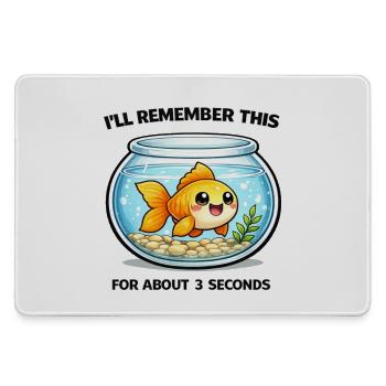 Poisson rouge rieur disant aquarium - Grand tapis de souris gamer - bruyère - Devant