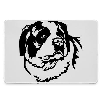 St. Bernard's Head - Large Gaming Mouse Mat - grey - Front