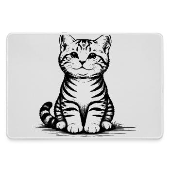 Katzenbaby_sitzend - Mousepad groß für Gamer - Grau - Vorne