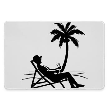 Sommer Relaxen Urlaub - Mousepad groß für Gamer - Grau - Vorne