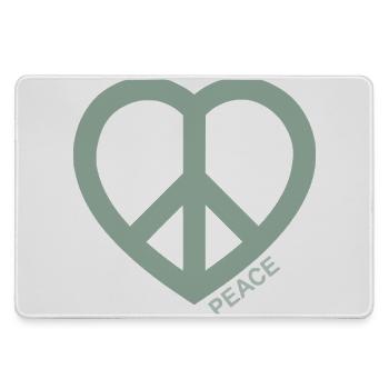 Paix Cœur Symbole de la Paix Vert - Grand tapis de souris gamer - bruyère - Devant