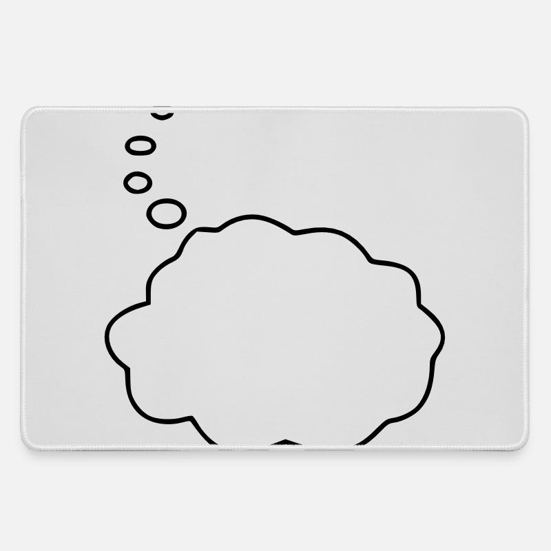 Speech Bubble / Thought Bubble - Large Gaming Mouse Mat - grey