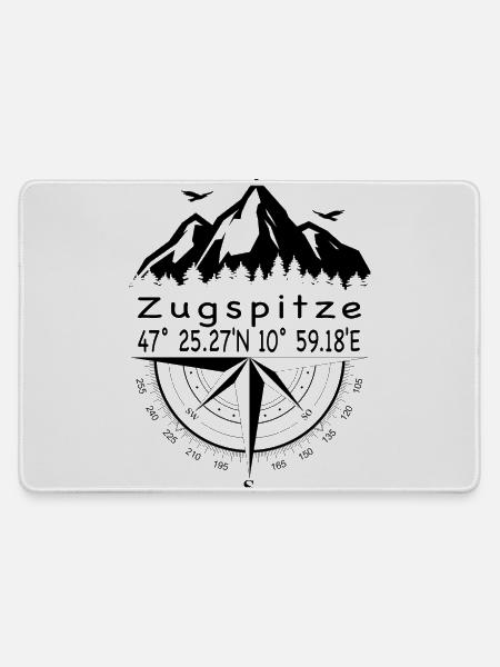 Zugspitze - Mousepad groß für Gamer - Grau