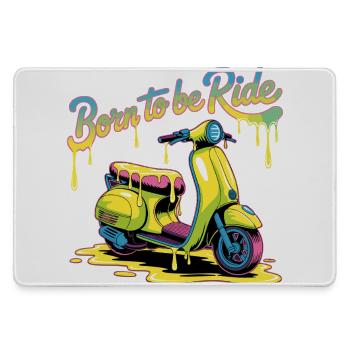 Born To Ride Scooter Neon Splash - Large Gaming Mouse Mat - grey - Front