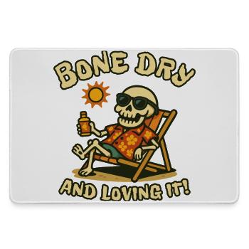 Bone Dry and Loving It Beach Skeleton - Large Gaming Mouse Mat - grey - Front