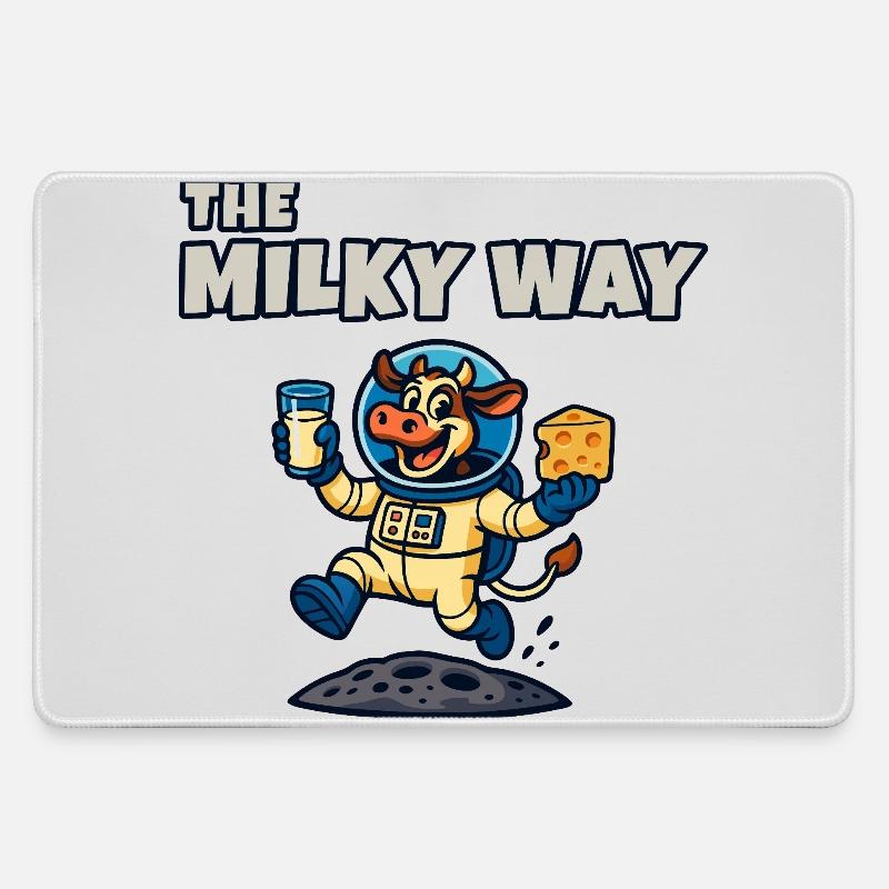 The Milky Way - Ko Astronaut - Large Gaming Mouse Mat - grey