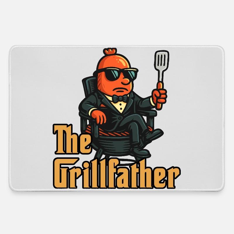 The Grillfather - Large Gaming Mouse Mat - grey