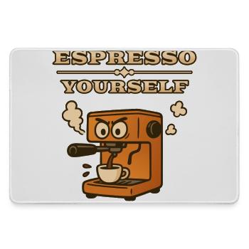 Espresso selbst - Mousepad groß für Gamer - Grau - Vorne