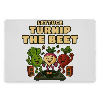 Lettuce Turnip Beet DJ Groove - Large Gaming Mouse Mat - grey - Front