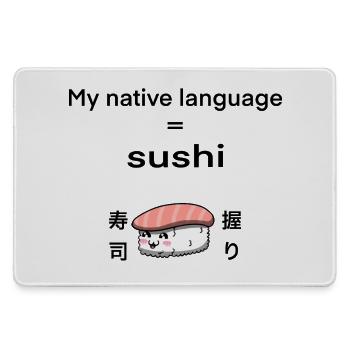 Ma langue maternelle est le sushi - Grand tapis de souris gamer - bruyère - Devant