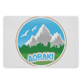Mount Aoraki - Large Gaming Mouse Mat - grey - Front